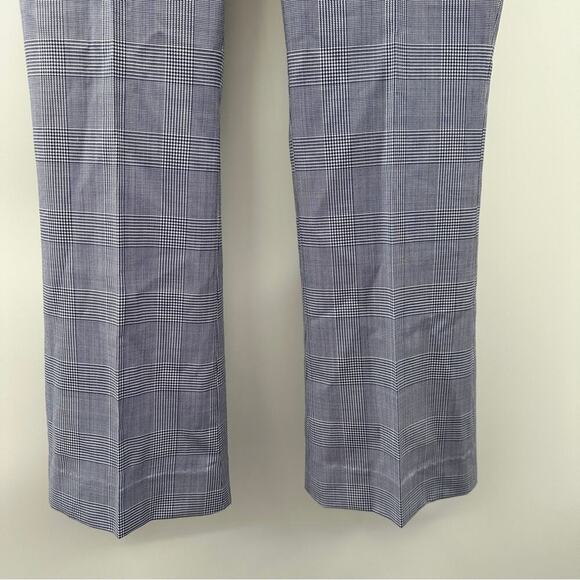 QL2 Quelledue Blue &‎ White Houndstooth Wide Leg High Rise Dress Pants Size 40 - Picture 3 of 11